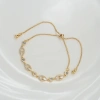 Geometric hollowed-out horse eye diamond pull-out bracelet, adjustable and versatile bracelet details Picture